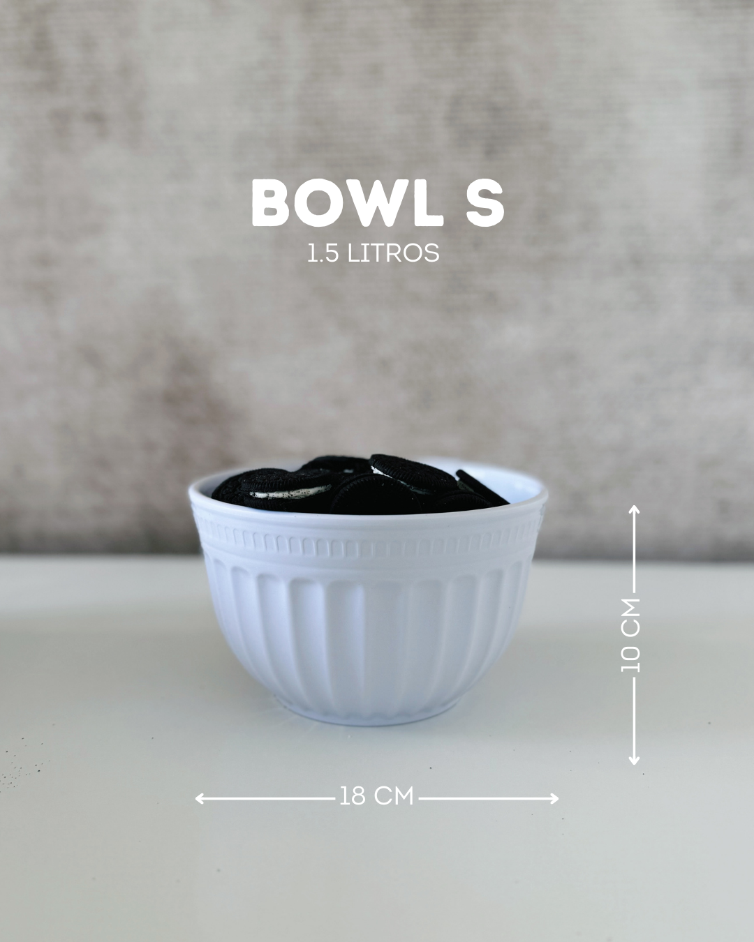 Set de 4 Bowls de Melamina Imitación Cerámica